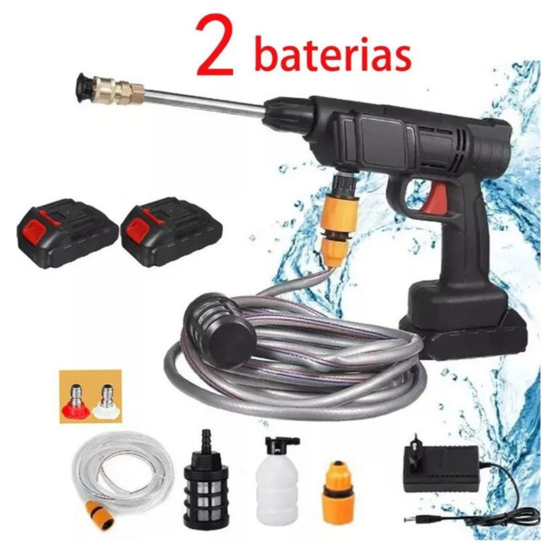 Hidrolavadora Portátil Inalámbrica de Alto Rendimiento (2 Baterías Incluidas)